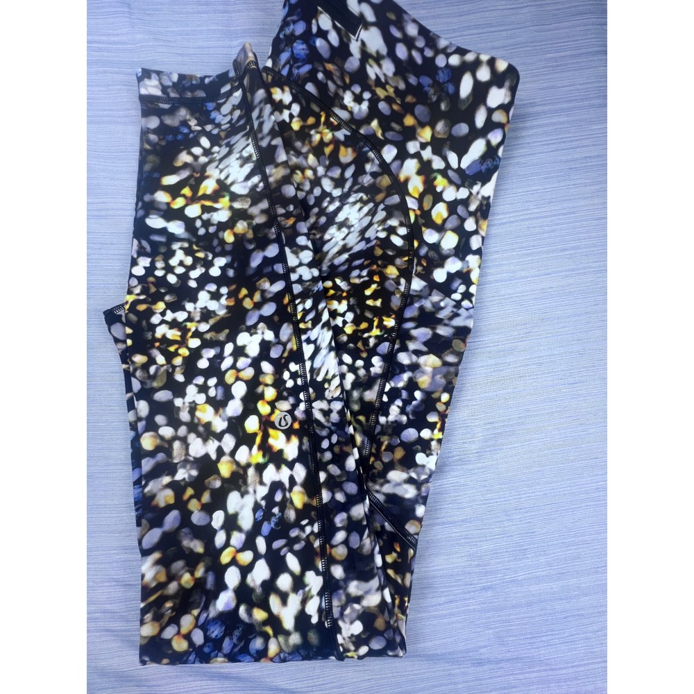 Lululemon Speed Up Tight‎ 28 Abstract Dot Multi Color Pockets Leggings Womens 10